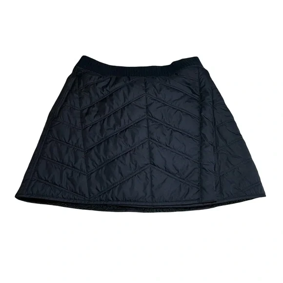 Prana Diva Wrap Powder Skirt Quilted  Sherpa Black Insulated  Size Medium - Picture 2 of 10